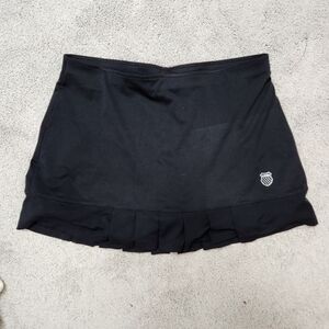 K-Swiss | Pleated Athletic Skirt in Black, Women's Size Small